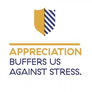 APPRECIATION BUFFERS US AGAINST STRESS.