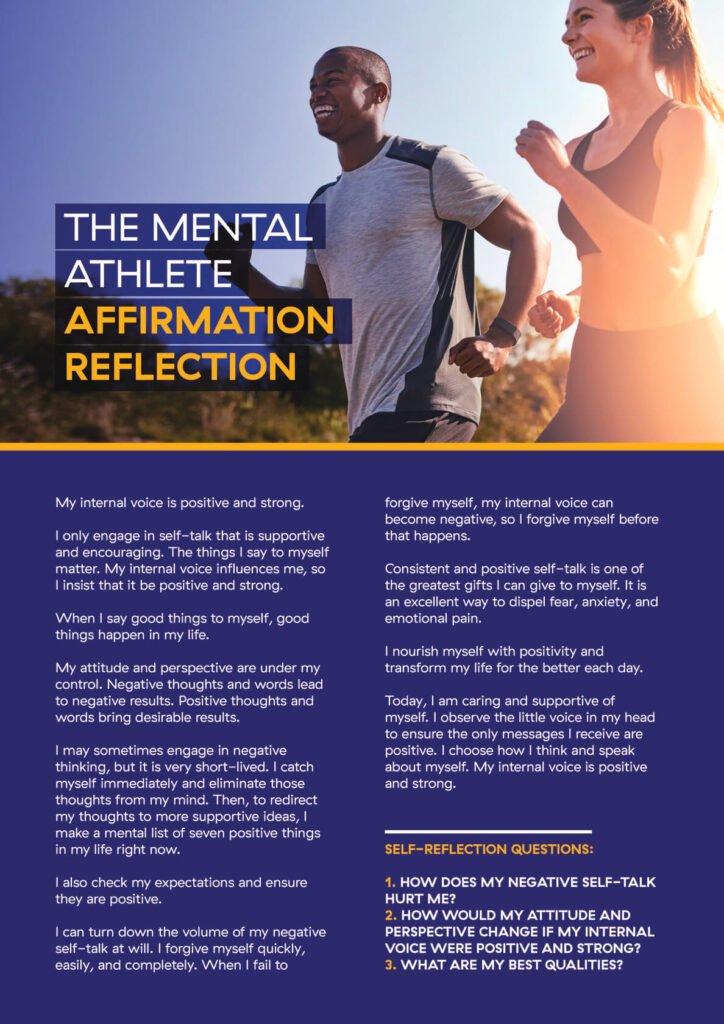 athlete affirmation reflection