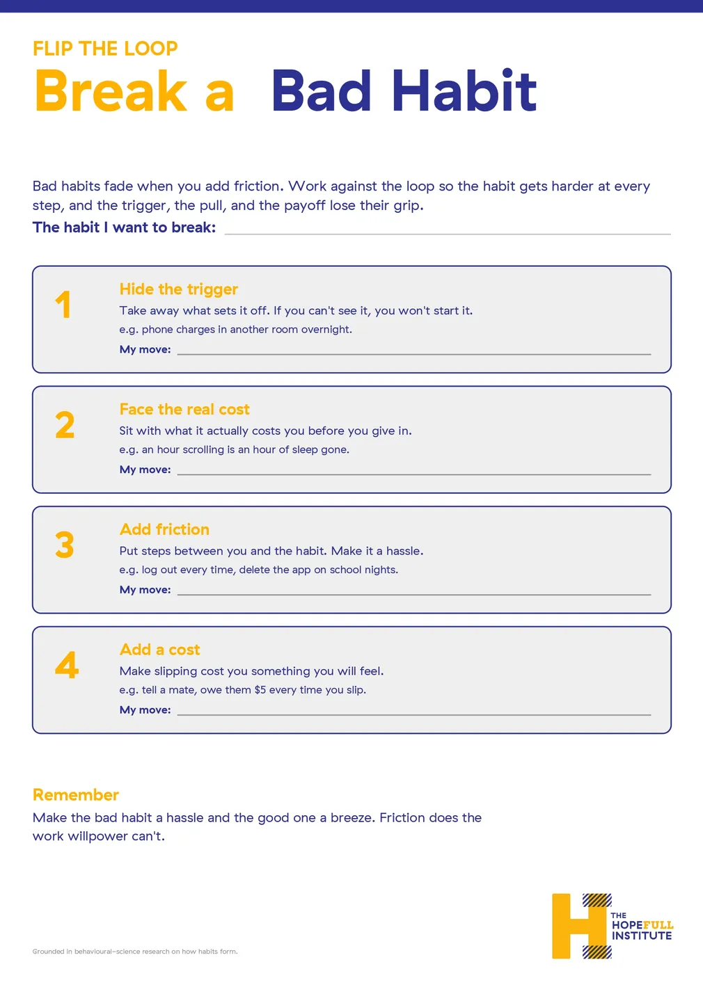 break-bad-habit-worksheet